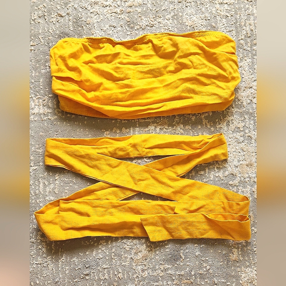Linen Tie Front Bandeau